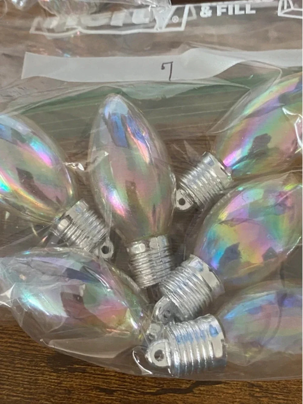32 Miniature iridescent Bulbs, Variety of Shapes